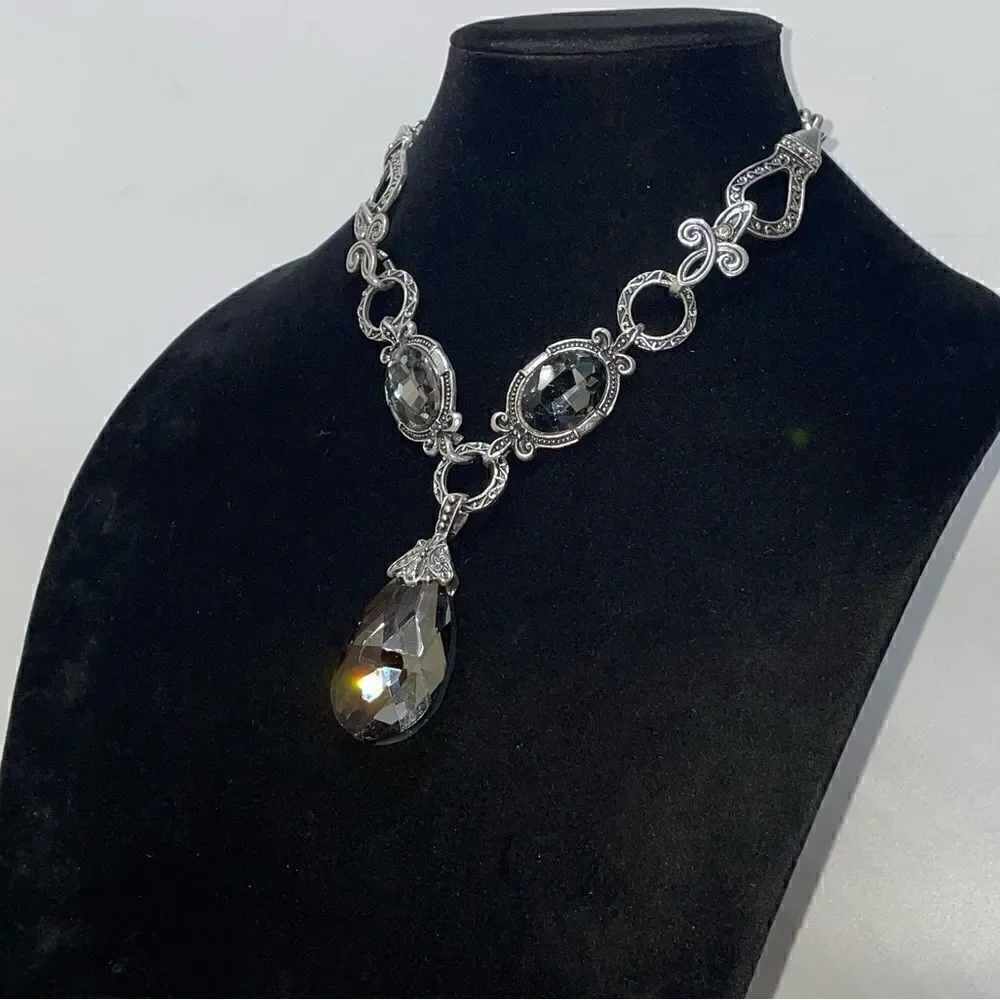 Glass Crystal Statement Necklace